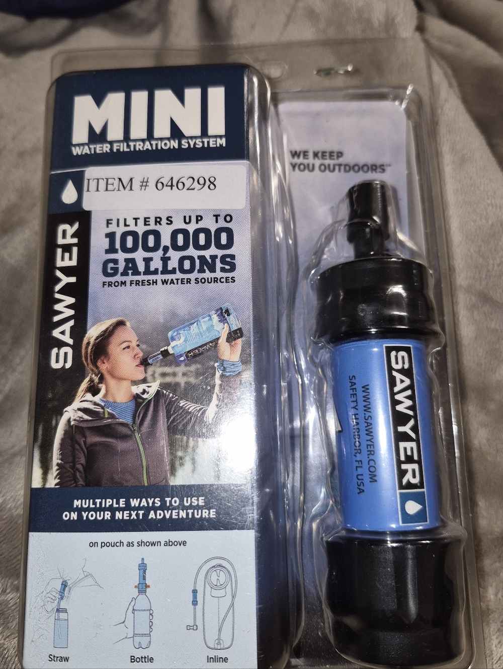 BNIP Sawyer MINI Water Filtration System - Blue